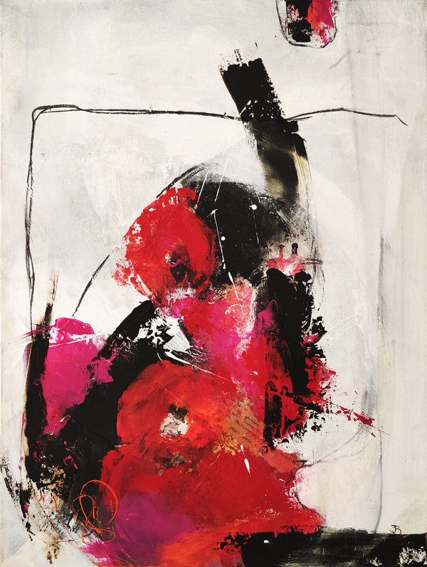 I.Bickel 73x57 Flirt mit Rosenrot